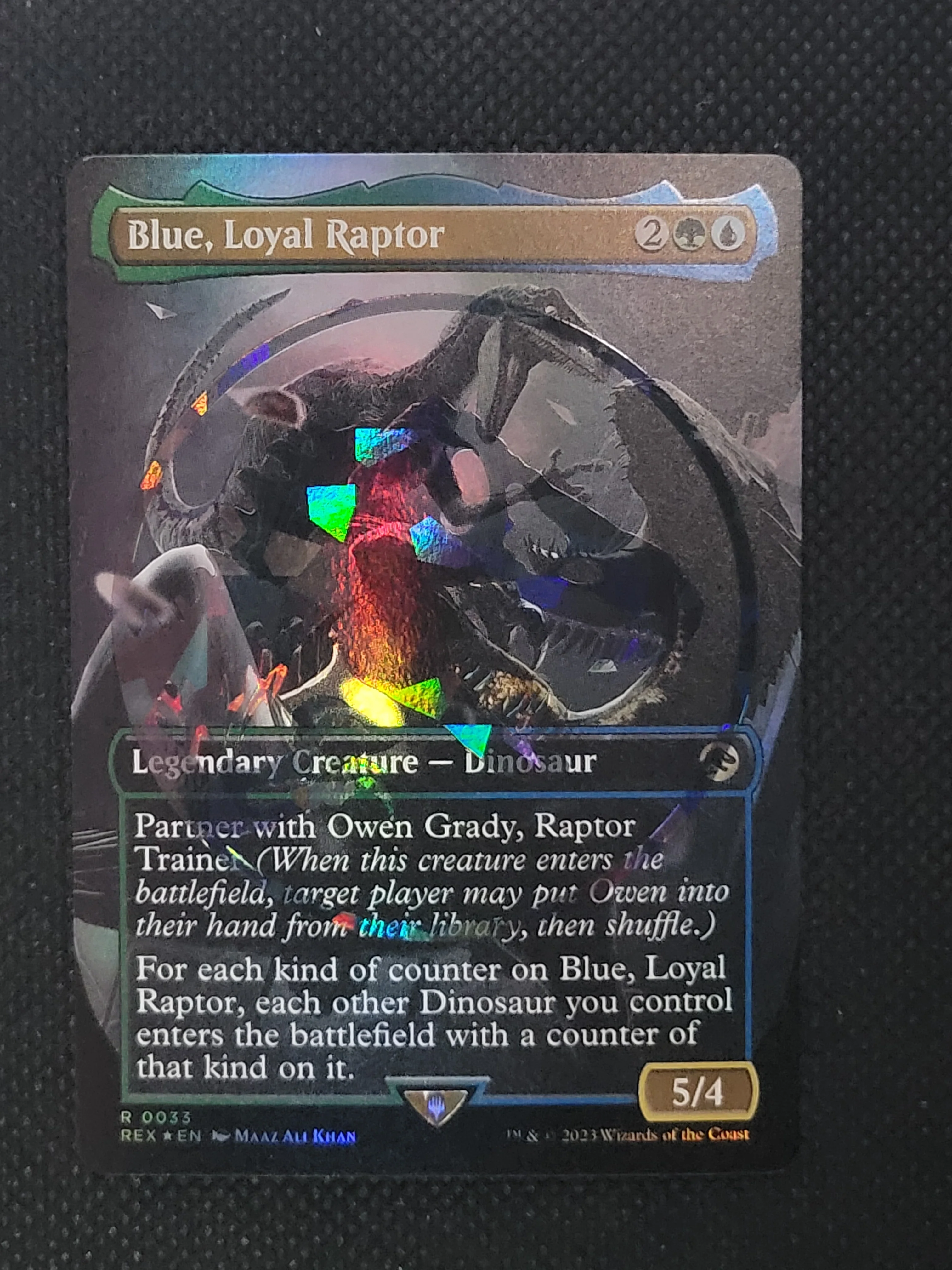 Blue, Loyal Raptor — Borderless|Emblem|Foil — ID 17890 - Image 3