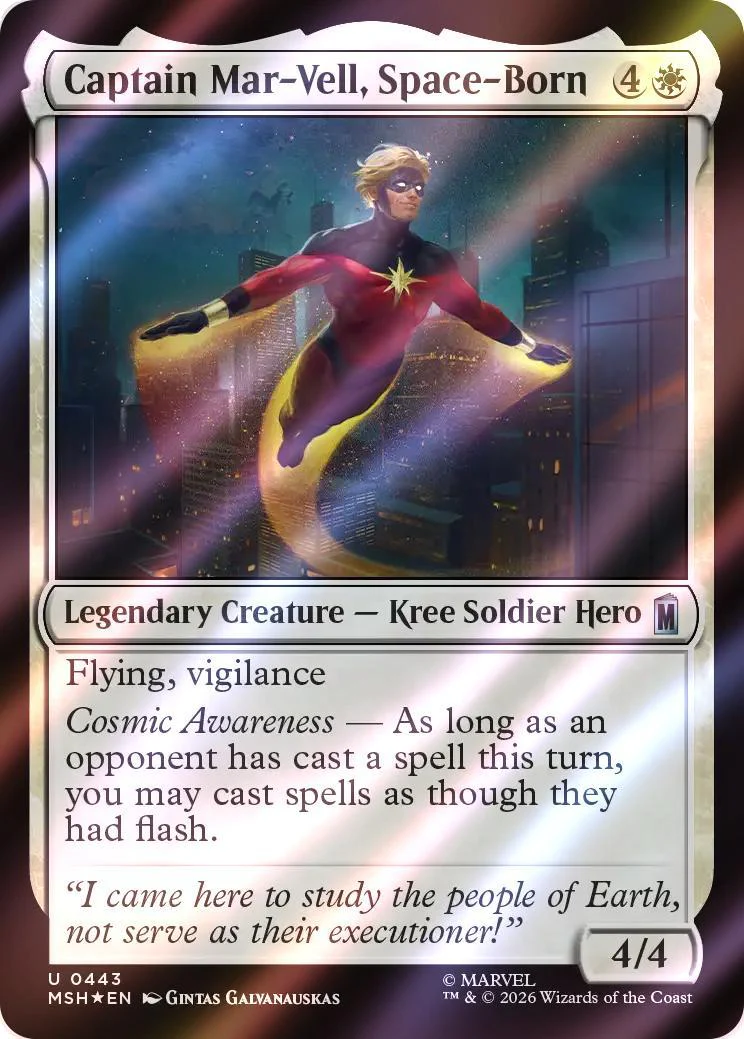 Captain Mar-Vell, Space-Born [443] [Marvel Super Heroes] [Surge Foil]