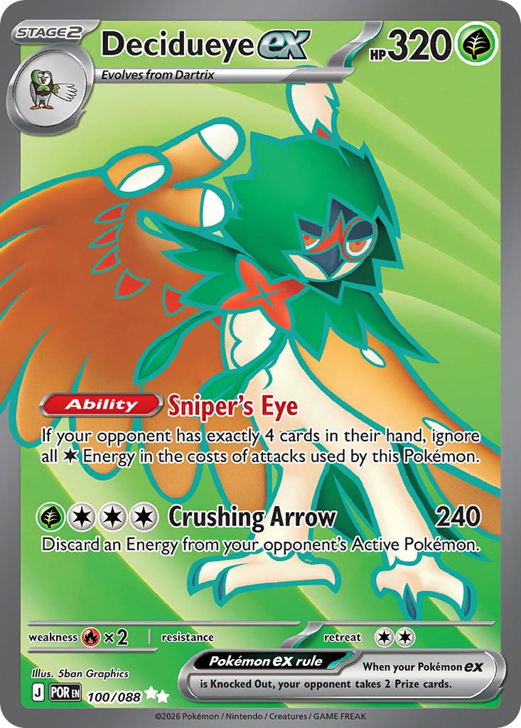 Decidueye ex - 100/088 - Ultra Rare [me03-100] [Ultra]