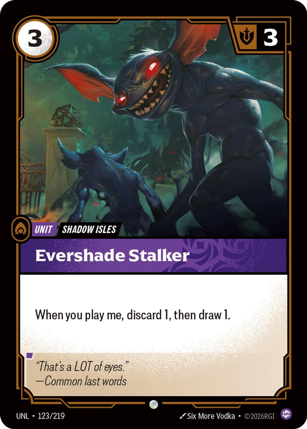 Evershade Stalker - 123/219 [Unleashed] [Non-Foil]