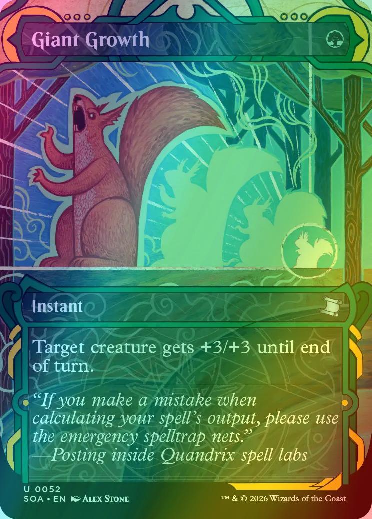 Giant Growth [52] [Showcase] [Secrets of Strixhaven: Mystical Archive] [Foil]