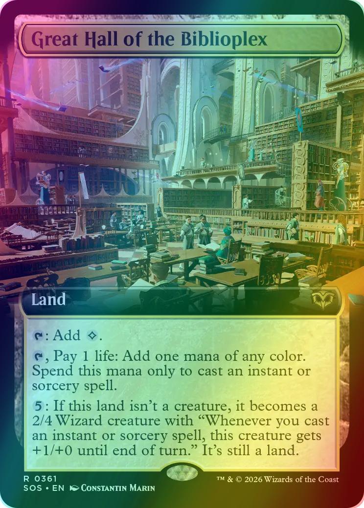 Great Hall of the Biblioplex [361] [Extended Art] [Secrets of Strixhaven] [Foil]