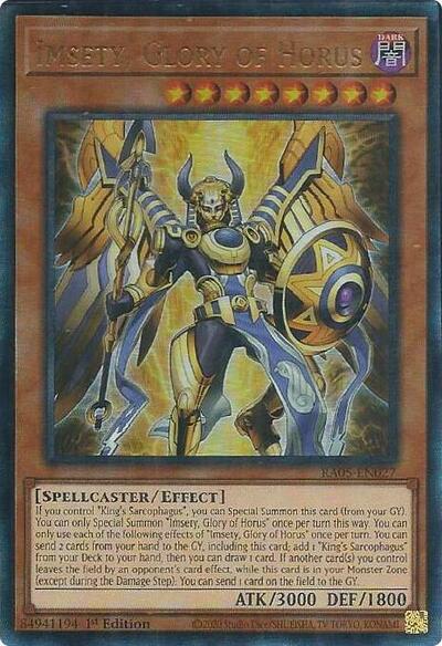 Imsety, Glory of Horus - RA05-EN027 - Ultimate Rare - 1st Edition