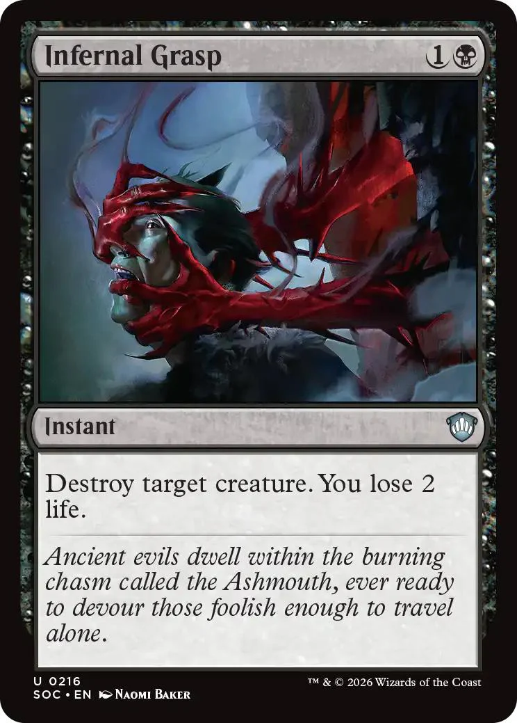 Infernal Grasp [216] [Secrets of Strixhaven: Commander] [Non-Foil]