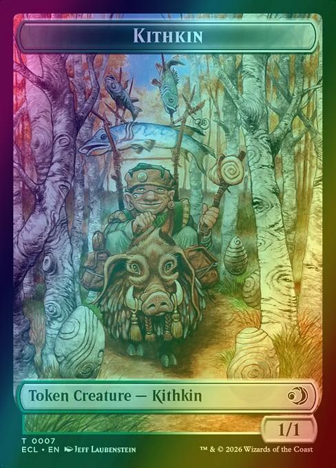Kithkin Token (07) // Treasure Token (10) [Lorwyn Eclipsed: Tokens] [Foil]