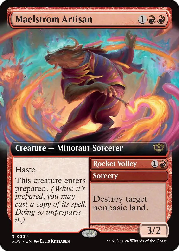 Maelstrom Artisan // Rocket Volley [334] [Extended Art] [Secrets of Strixhaven] [Non-Foil]