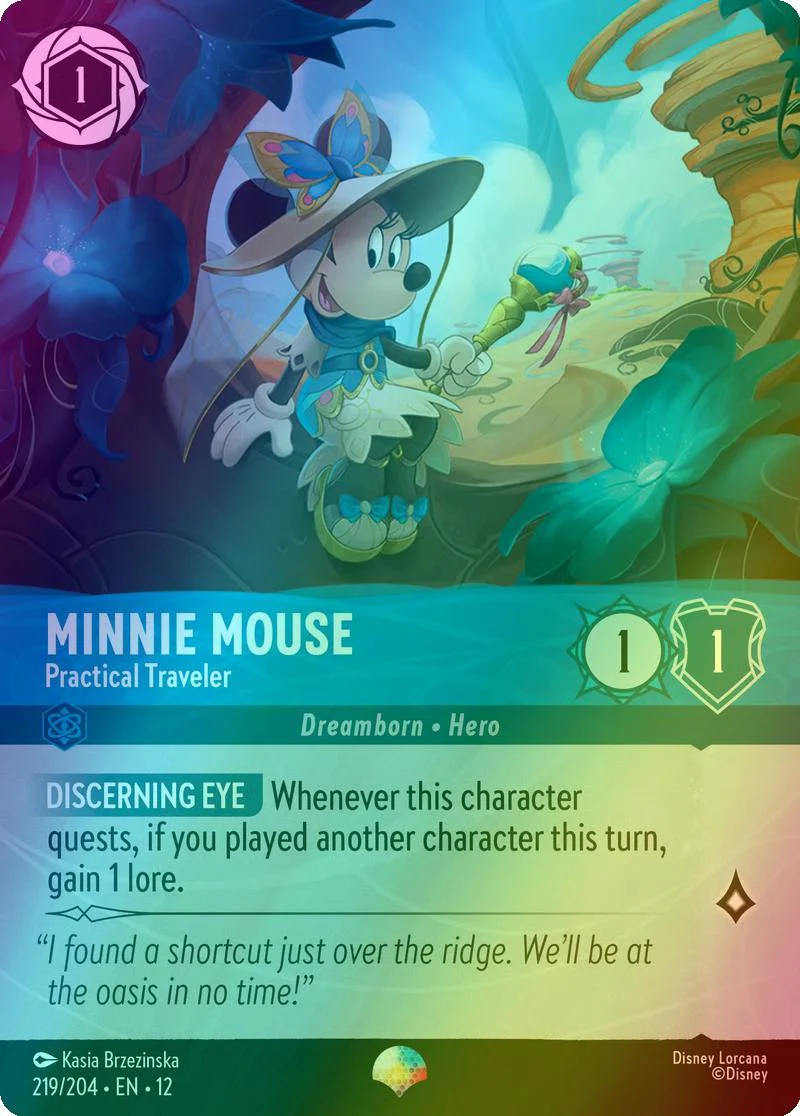 Minnie Mouse - Practical Traveler (Epic) - 219/204 [Wilds Unknown] [Holofoil]
