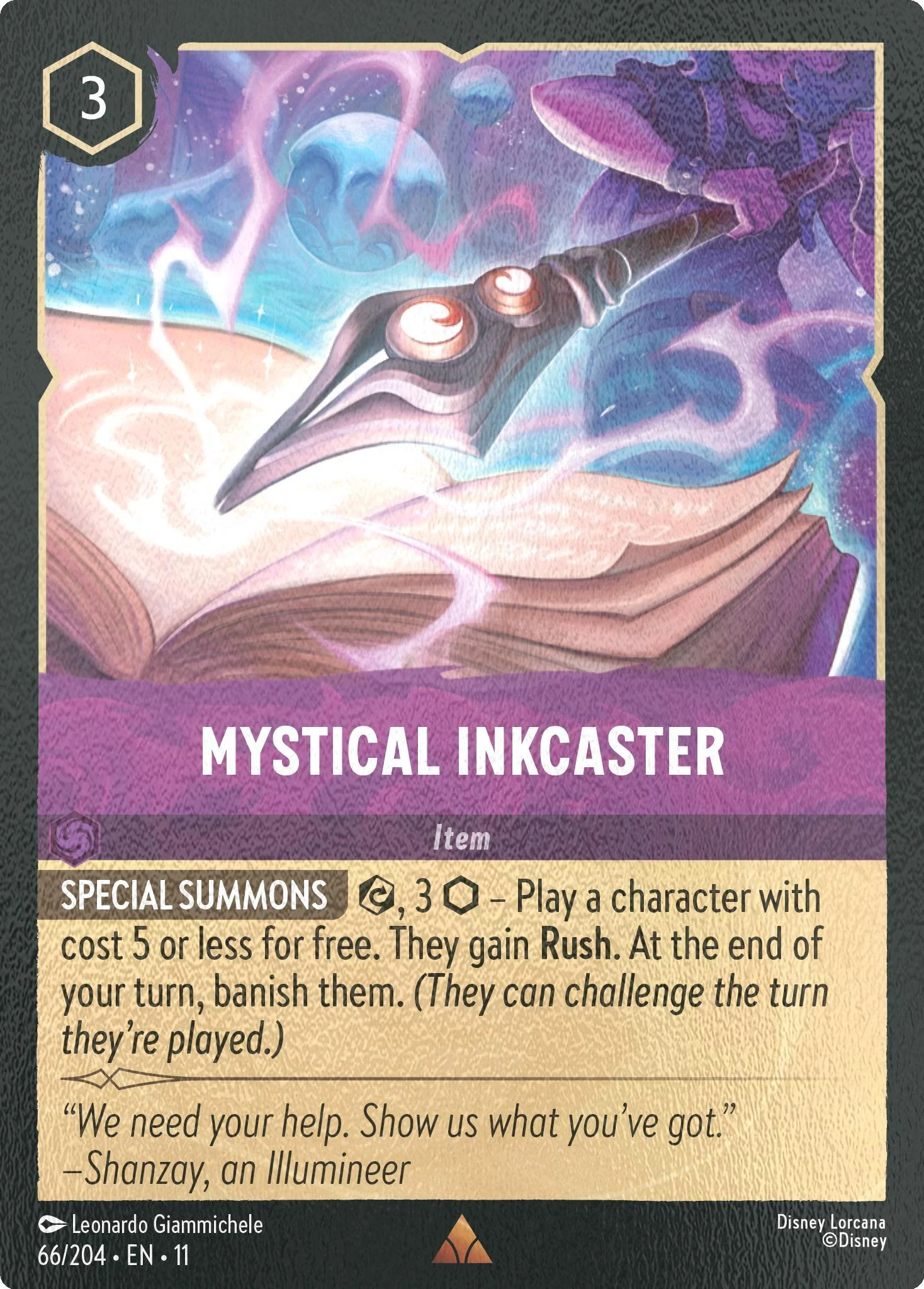 Mystical Inkcaster - 66/204 [Winterspell] [Cold Foil]