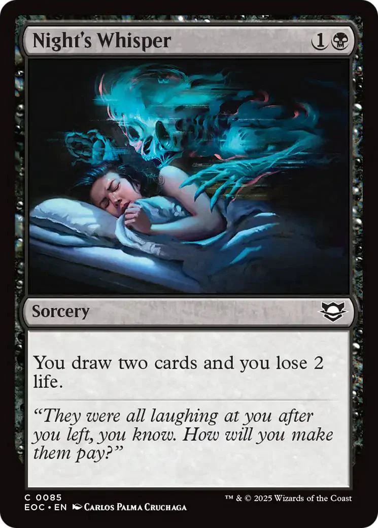Night's Whisper [85] [Edge of Eternities: Commander] [Non-Foil]