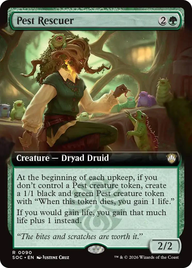 Pest Rescuer [90] [Extended Art] [Secrets of Strixhaven: Commander] [Non-Foil]