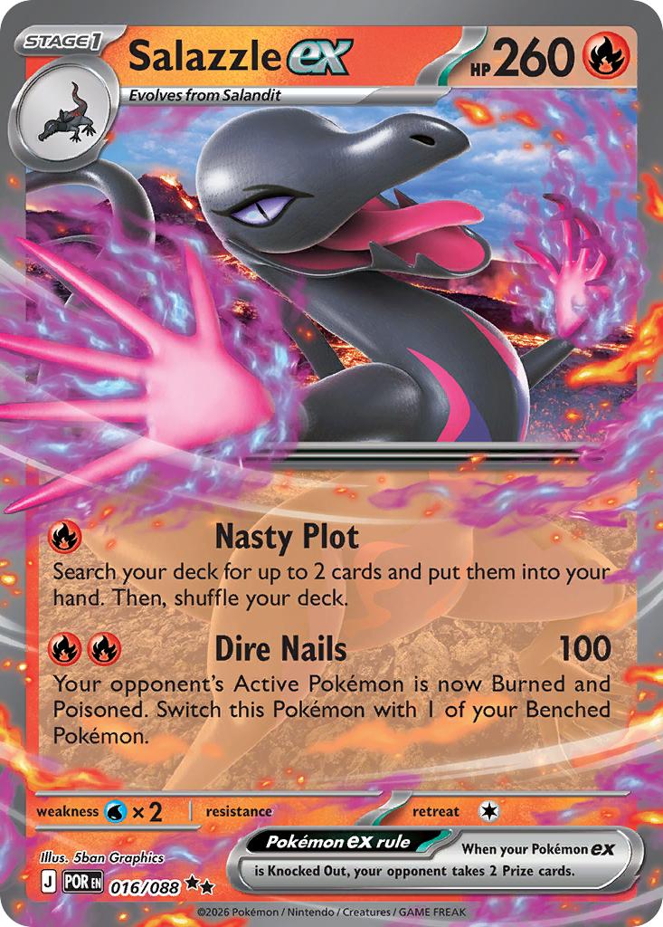 Salazzle ex - 016/088 - Double Rare [me03-016] [Ultra]
