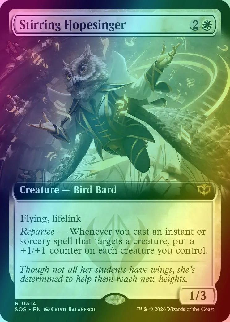 Stirring Hopesinger [314] [Extended Art] [Secrets of Strixhaven] [Foil]