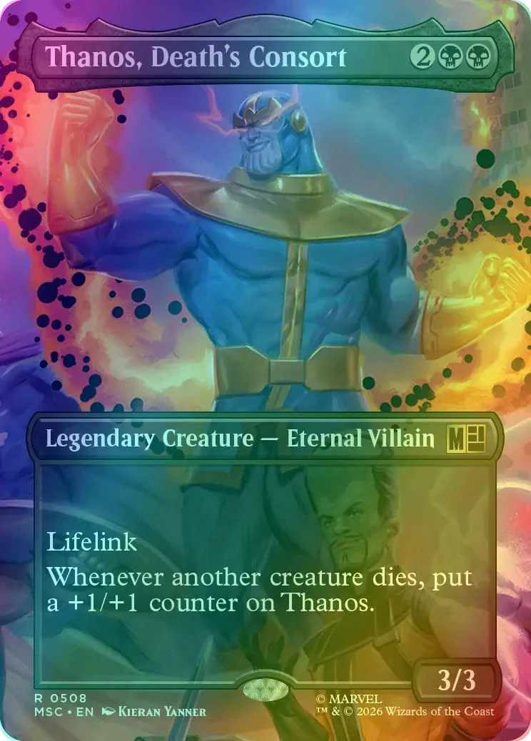 Thanos, Death's Consort [508] [Borderless] [Scene] [Marvel Super Heroes: Commander] [Foil]