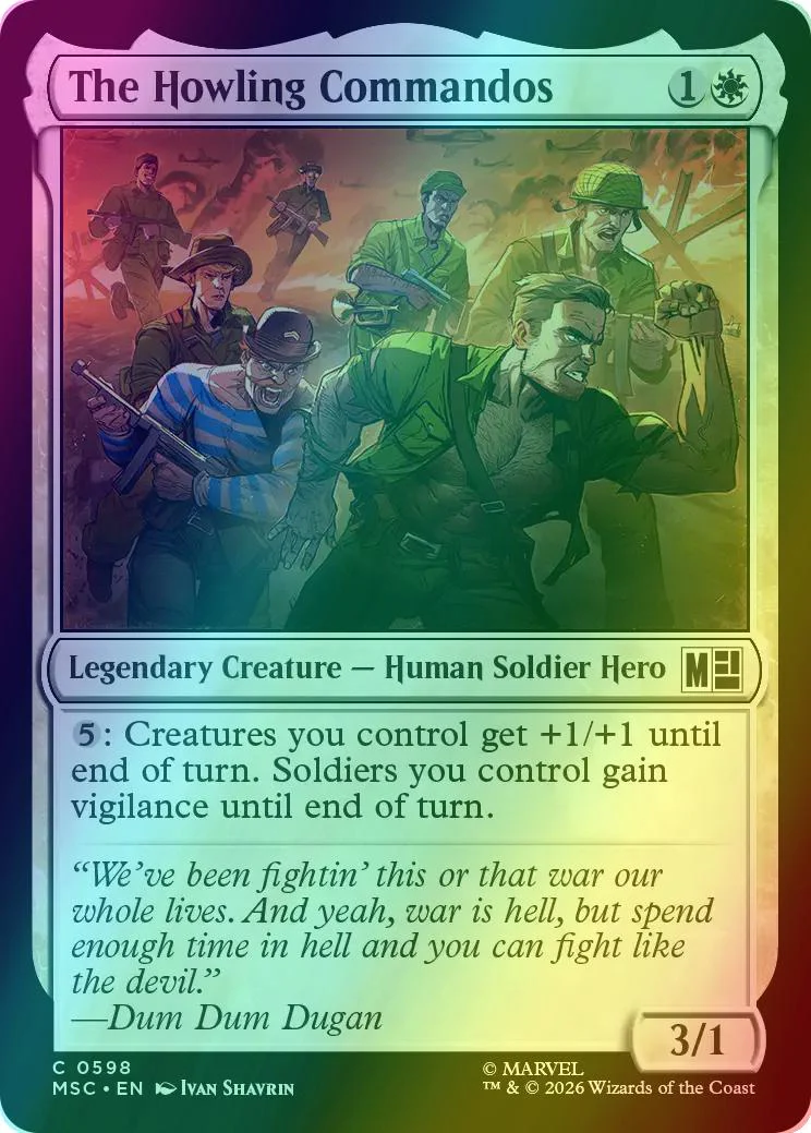 The Howling Commandos [598] [Jumpstart] [Marvel Super Heroes: Commander] [Foil]