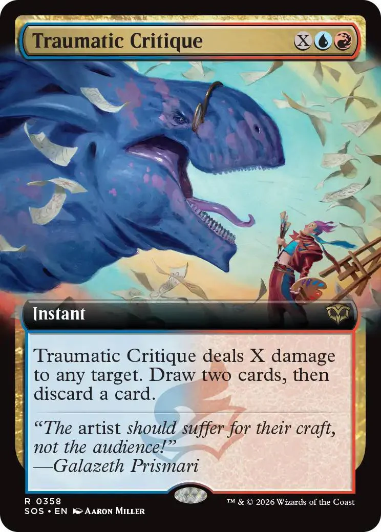 Traumatic Critique [358] [Extended Art] [Secrets of Strixhaven] [Non-Foil]