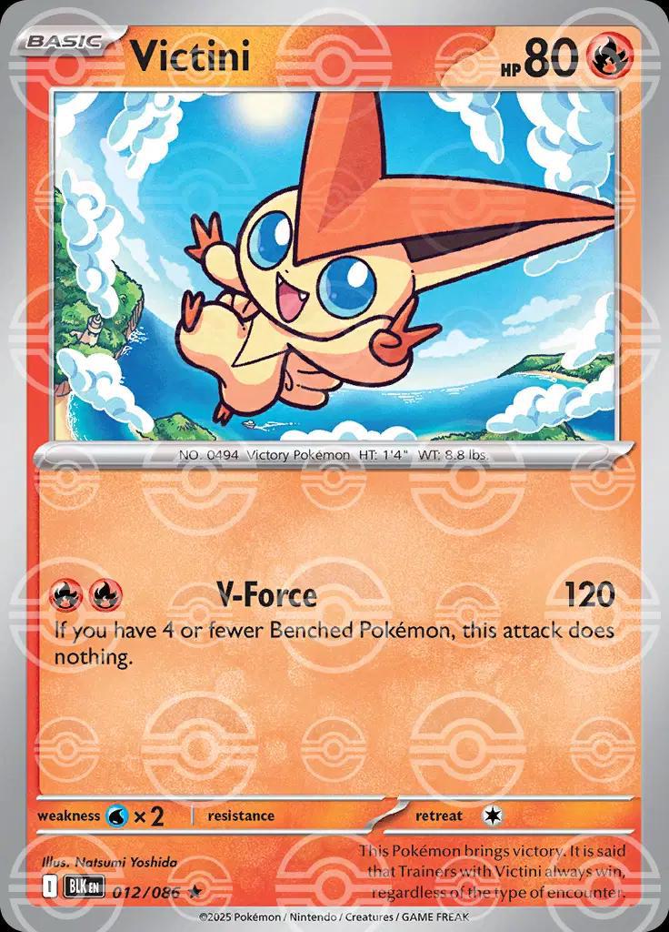 Victini - Poké Ball Pattern - 012/086 - Rare [sv105b-012] [Reverse Holo]