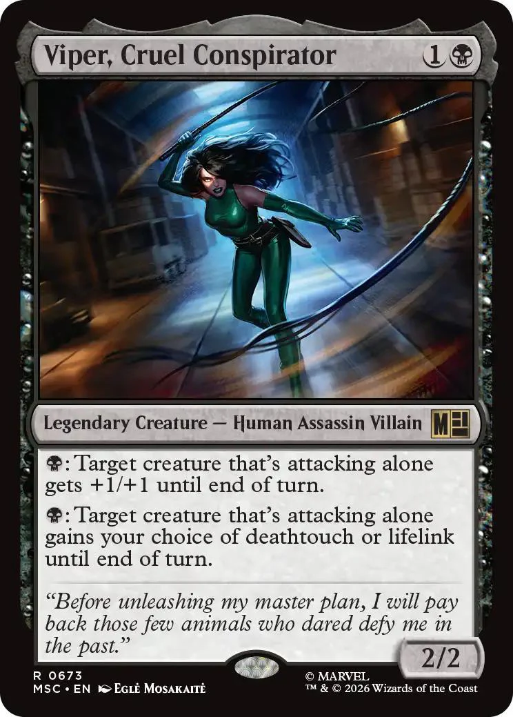Viper, Cruel Conspirator [673] [Jumpstart] [Marvel Super Heroes: Commander] [Non-Foil]