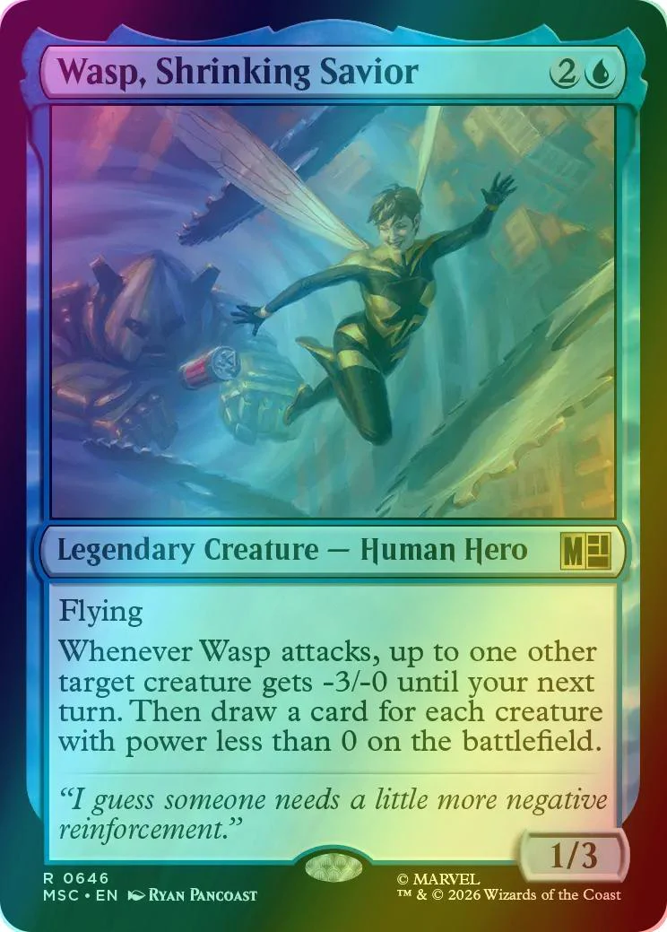 Wasp, Shrinking Savior [646] [Jumpstart] [Marvel Super Heroes: Commander] [Foil]