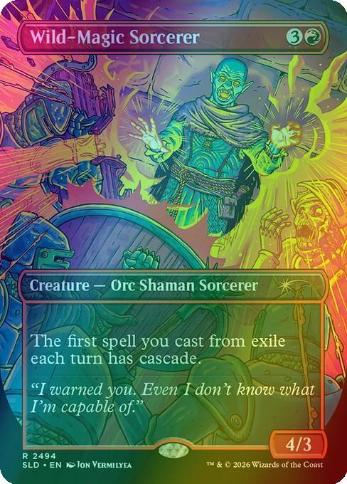 Wild-Magic Sorcerer [2494] [Borderless] [D&D: Shadows Over Baldur's Gate] [Secret Lair Drop] [Foil]