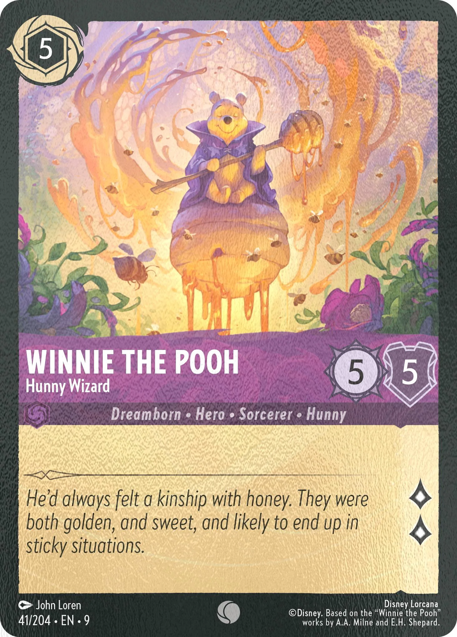Winnie the Pooh - Hunny Wizard - 41/204 [Fabled] [Cold Foil]