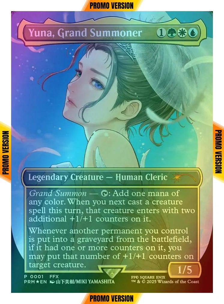 Yuna, Grand Summoner [16] [Borderless] [PRM-0001] [Wizards Play Network 2025] [Foil]